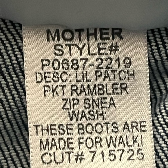 Mother lil patch pocket rambler zip jeans size 28 - Picture 15 of 15